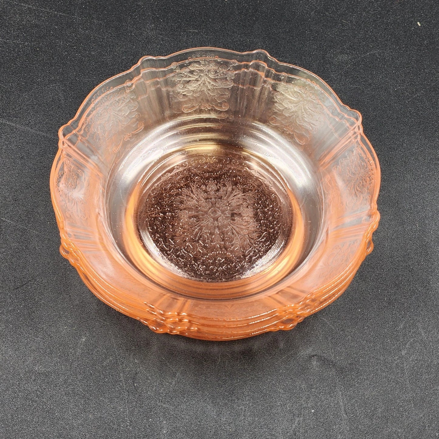 4 Pink Depression Glass Cereal Bowls MacBeth Evans American Sweetheart 5.75" D