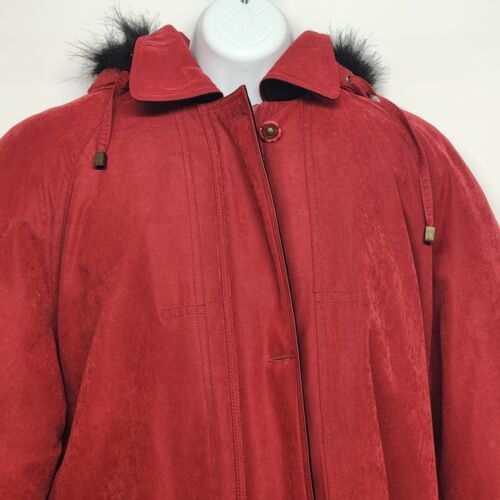 IZ Sport Polyester Lined Women Large Hooded Parka Winter Coat Vintage