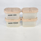4 Tupperware 1843-23 Modular Mates Spice Containers Storage Beige Lids Vintage
