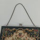 Walborg Floral Tapestry Clutch Purse Kiss Lock Chain Strap Hong Kong Vintage