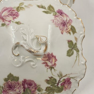 Rosenthal RC Monbijou Soup Tureen w/ Lid Bavaria Pink Roses Gold Scalloped VTG
