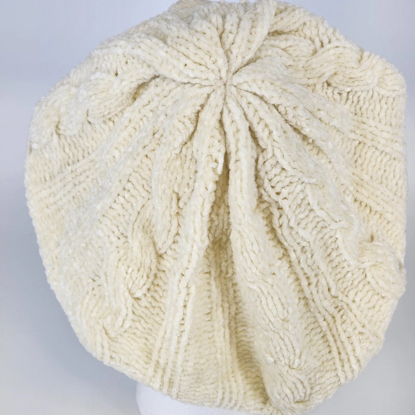 White Italian Style Beret Hat Women's 100% Acrylic Knit Beanie Cap One Size