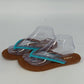 Mad Love Pom Pom Sandals Womens Size 8 Brown Turquoise Boho Flats