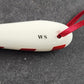 4 Snowman Chief Spoons by Williams Sonoma Christmas Ceramic Red Ribbons 6.5"