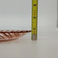 Fortecrisa Pink Swirl Ribbed Glass Salad Plate 7” MCM Tableware Mexico Vintage