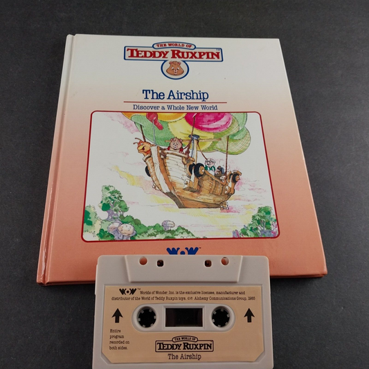 Teddy Ruxpin World Of Wonder The Airship Book and Cassette 1985