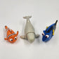 Finding Nemo Roller Wheel Toys 3 Pc Bailey Whale Nemo Clown Dory Blue Tang Fish