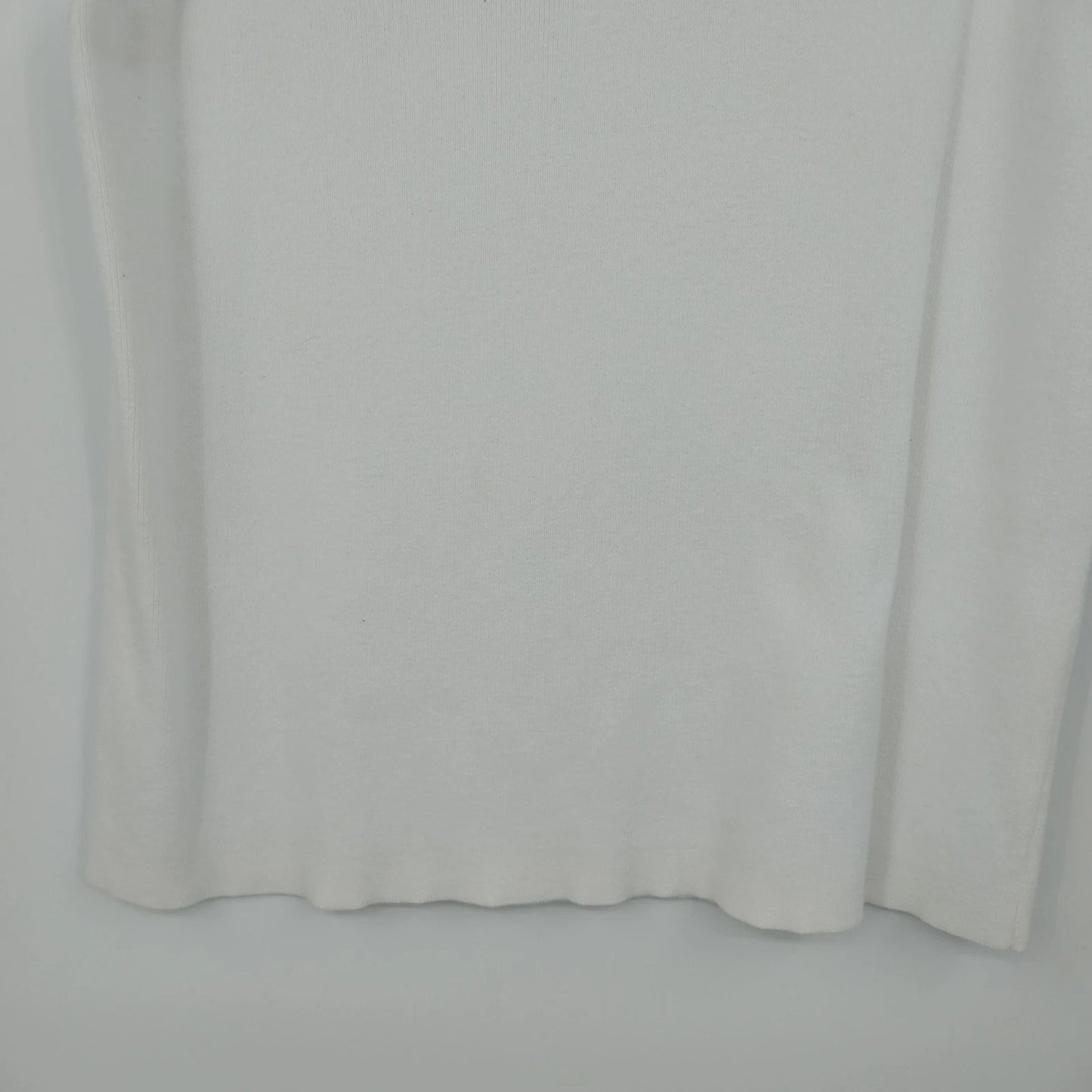 Relativity Women's Medium White Rib Knit Tank Top V Neck Sleeveless 100% Cotton
