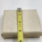 Jewelry Box Earring Organizer Cream Fabric Blue Velvet Lined Mirror 3.75"