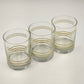 Set of 3 Fiesta Old Fashion Glasses with Culver Yellow Gold Striped Vintage 4"