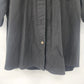 White Stag Women XL 16-18 Black Cotton Stretch Button Front Roll Tab Sleeve Top