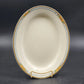 Nebraska Blue Oval Serving Platter 12" England Blue Rim Flower Accent J&G Meakin