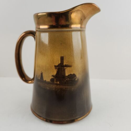 Brown Ridgways Royal Vistas Ware 6" Creamer Windmill Landscape