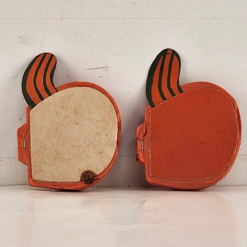 4 Pc Halloween Scarecrow Pumpkin Hard Plastic Honeycomb Paper Decoration 1970's