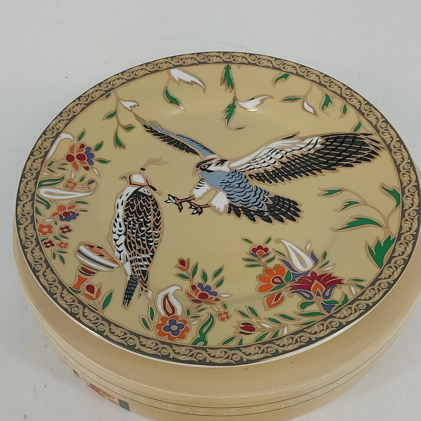 Adore Falcon of Wonderland China Plate 7.5" Bird & Floral Collectible Boxed Vtg
