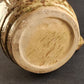 Beige & Brown Ceramic Spongeware Pitcher Morton Pottery Vintage Barrell Style