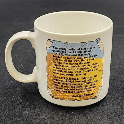 Spiritual Faith Coffee Mug Cup w 2 Religious Poems Gospel Worship Inspirational