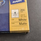 Single Avery 8387 Matte White Postcard Paper Sheets 5.5" x 4.25" 200 Cards NOS