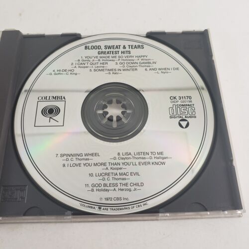 Blood Sweat and Tears Greatest Hits CD Columbia You've Made Me So Very Happy