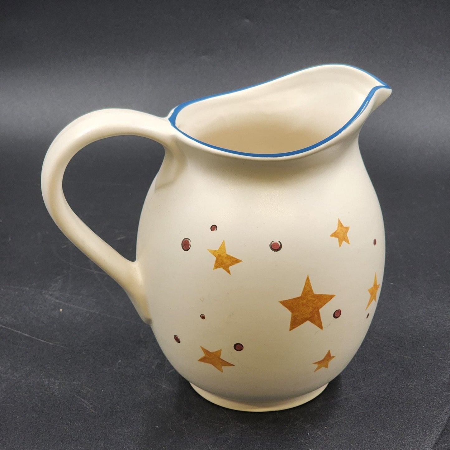 Boyd's Bears Starry Night Snowman Pitcher 72 oz Steward Earthwork 2002 Earthenware