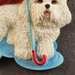 Bichon Frise Refrigerator Magnet Rainy Wet Day Dog Figurine Willabee Ward MBI