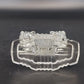Anchor Hocking Queen Mary Clear Glass Pattern Double Candle Holder 4.5" Vintage