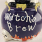 Witch's Brew Halloween Cookie Jar David's Cookies Ceramic Ghost Skull Black Cat