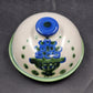 Hadley Dome Covered Butter Dish Blueberry Bouquet Hand-Painted Stoneware Pottery