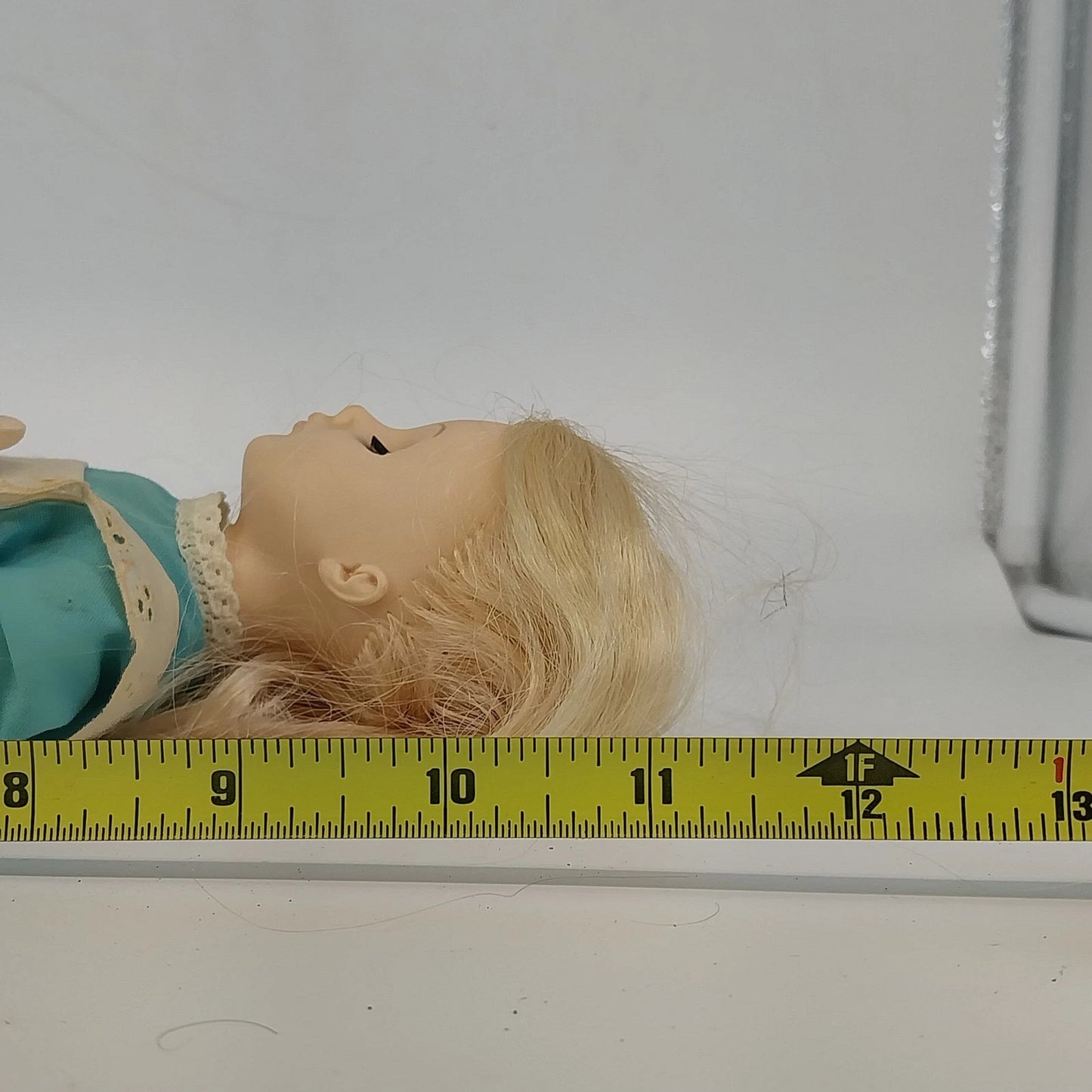 Effanbee Alice in Wonderland Storybook Doll 11" Blonde 1976 Vtg Teal White Dress