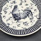 Queen’s Churchill Rooster Dinner Plate Black 10.5" Toile Floral Gingham Colombia