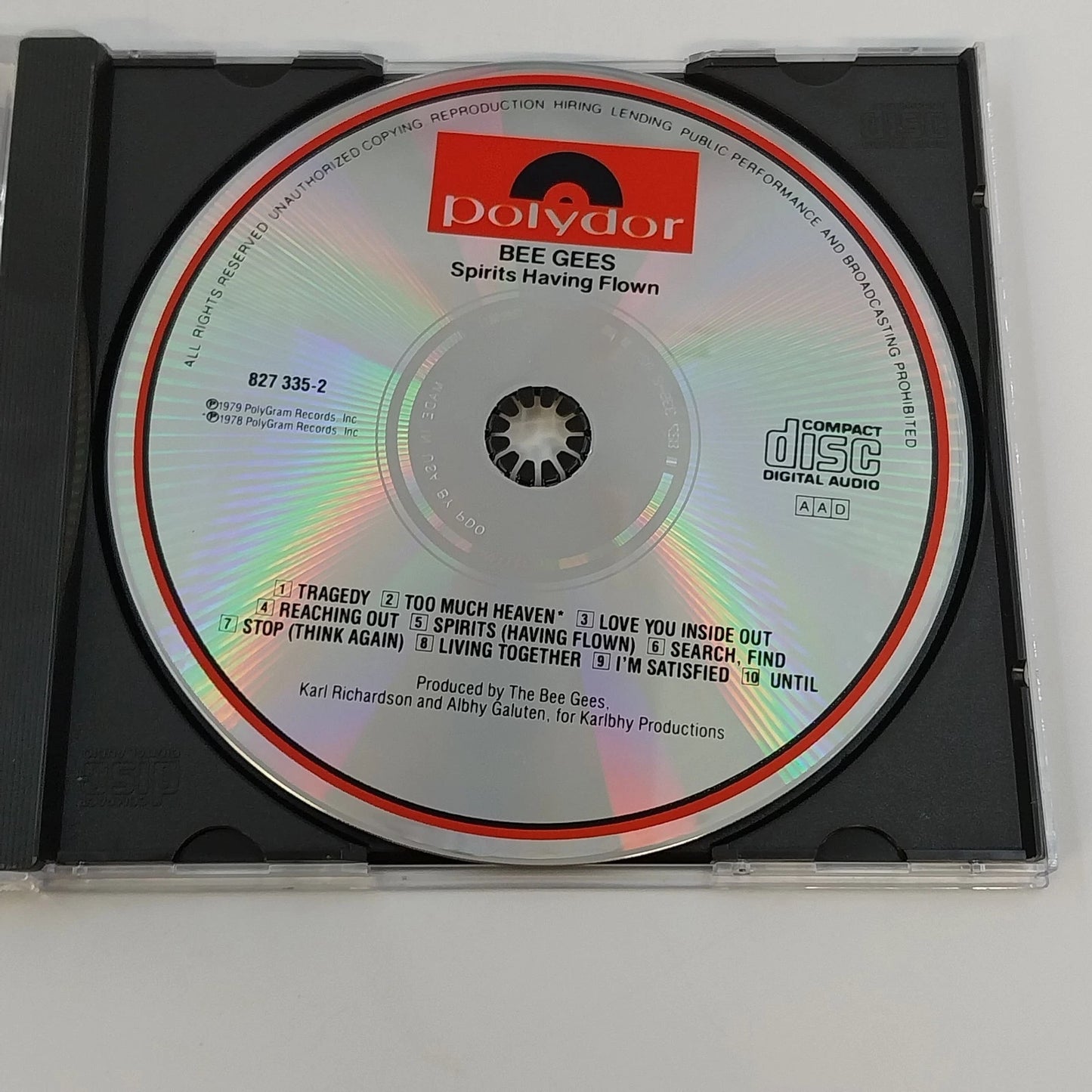 Bee Gees Spirits Having Flown CD Polydor 827 335-2 Tragedy Too Much Heaven
