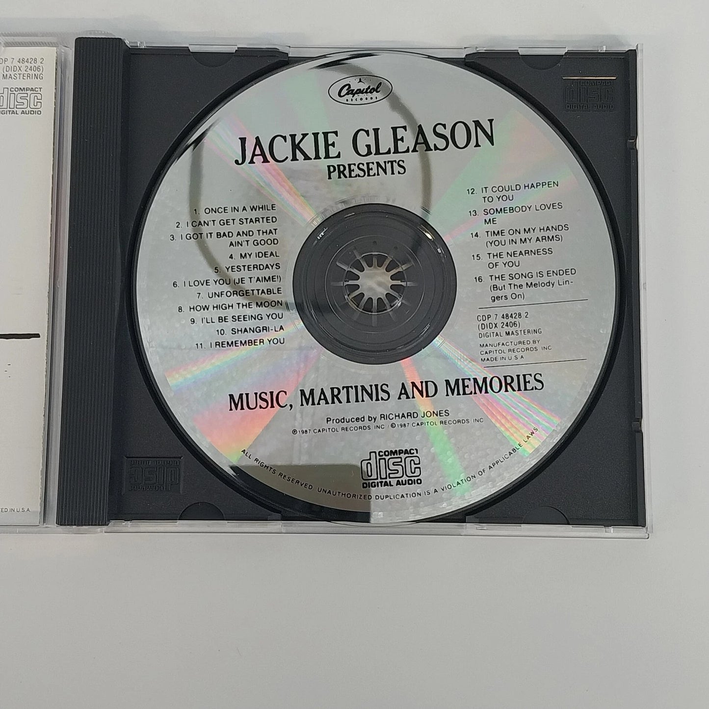 Jackie Gleason 3pc CD Music Martinis Memories Velvet Brass Change Her Mind 2004