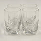 Set of 4 Italy Blown Crystal Ravel Liqueur Wavy Shot Glass Luigi Bormioli 2.5oz