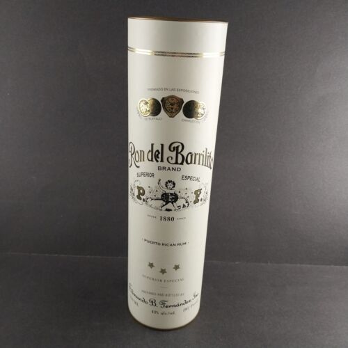 Ron del Barrilito Puerto Rican Rum Empty Bottle and Sleeve Superior 3 Star Blend