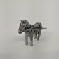 Pewter Horse Drawn Amish Buggy Carriage Miniature Figurine Vintage 2.5"
