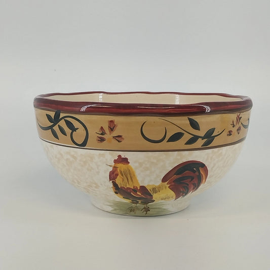 Canterbury Potteries Morning Sunrise Rooster Cereal Bowl 6" Hand Painted