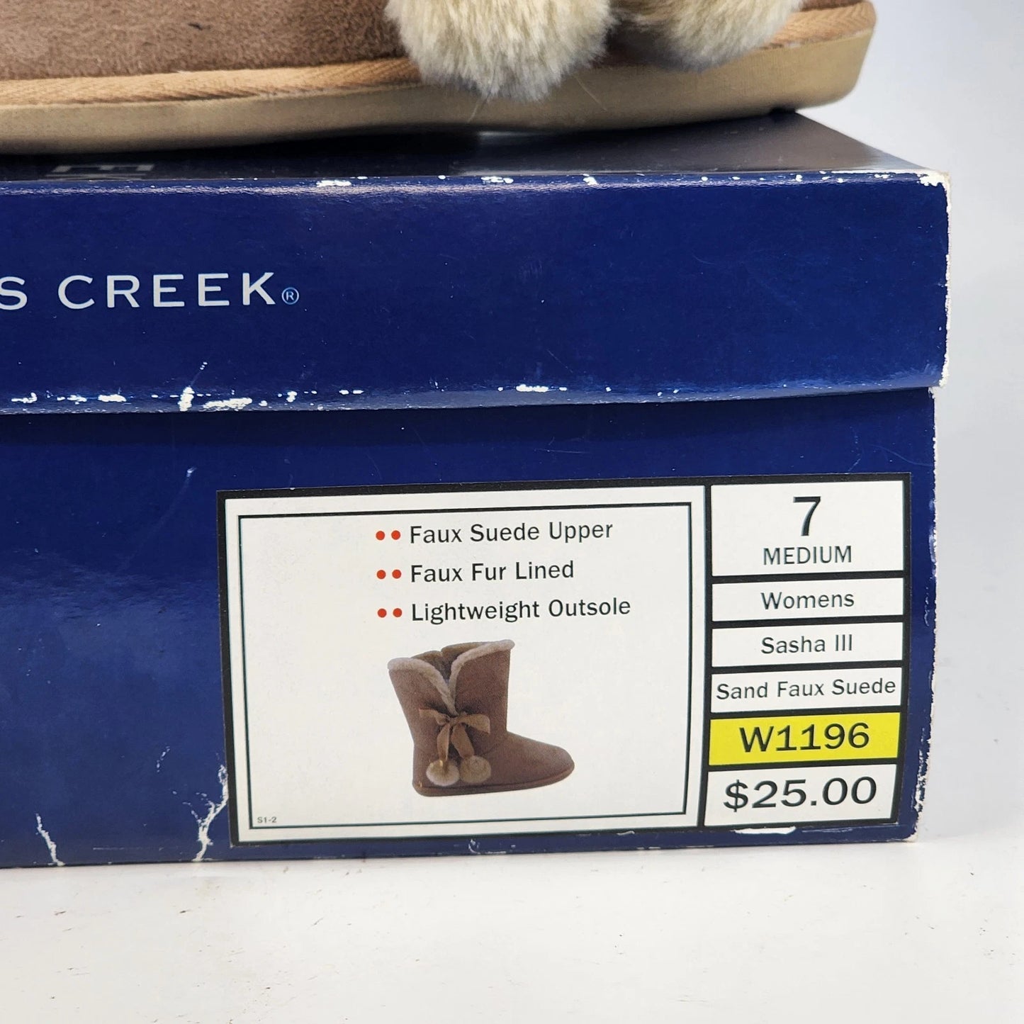 Falls Creek Sasha III Slipper Boots Womens 7 Sherpa Lined Sand
