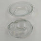 Indiana Glass Confections Bunny on Nest Candy Dish Clear Crystal w Lid USA Vtg