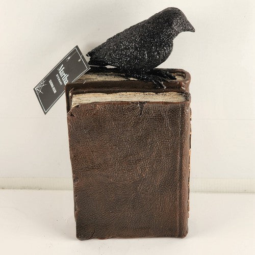 Book Figurine Martha Stewart Halloween Décor Raven Spells Potions Brews NWT