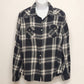 Mossimo Supply Co Black and White Plaid Shirt Women's Size 1 Small Vintage