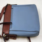 St John's Bay Blue & Brown Crossbody Shoulder Bag Faux Leather Handbag Classic