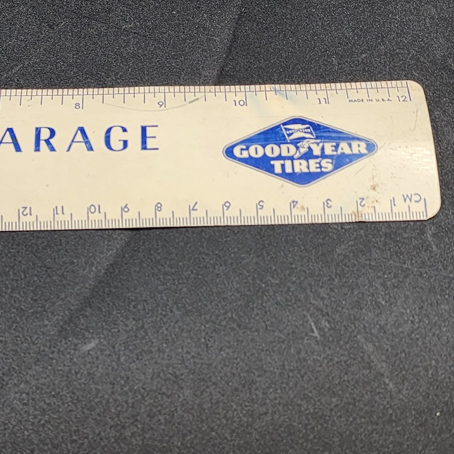 Goodyear Tires 12" Metal Ruler Eldorado Garage Eldorado Ohio Vintage 2" Wide