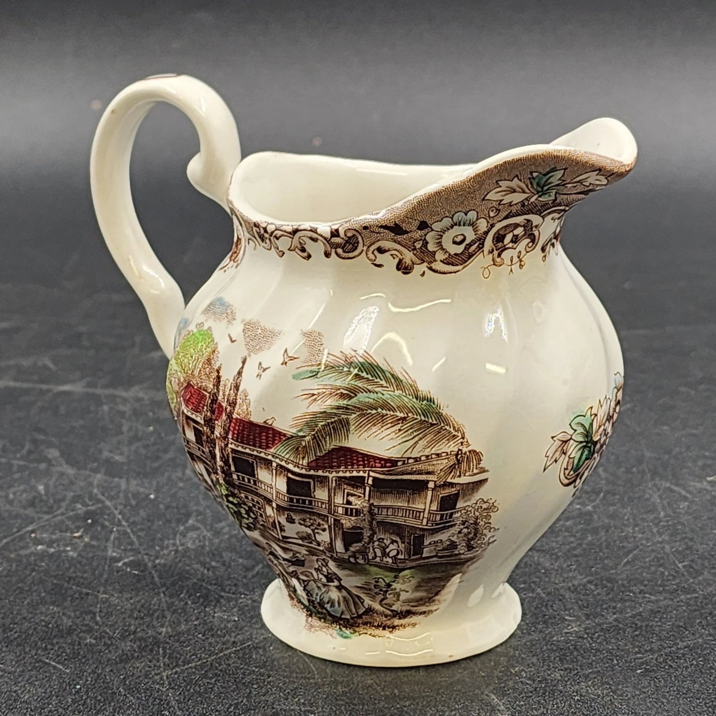 Johnson Bros Heritage Hall Creamer 10 oz Spanish Hacienda Ironstone England Vtg