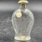 Wrisley Blue Fern Cologne Bottle 4.25 oz Clear Glass Silver Lid Empty 1950 Vtg