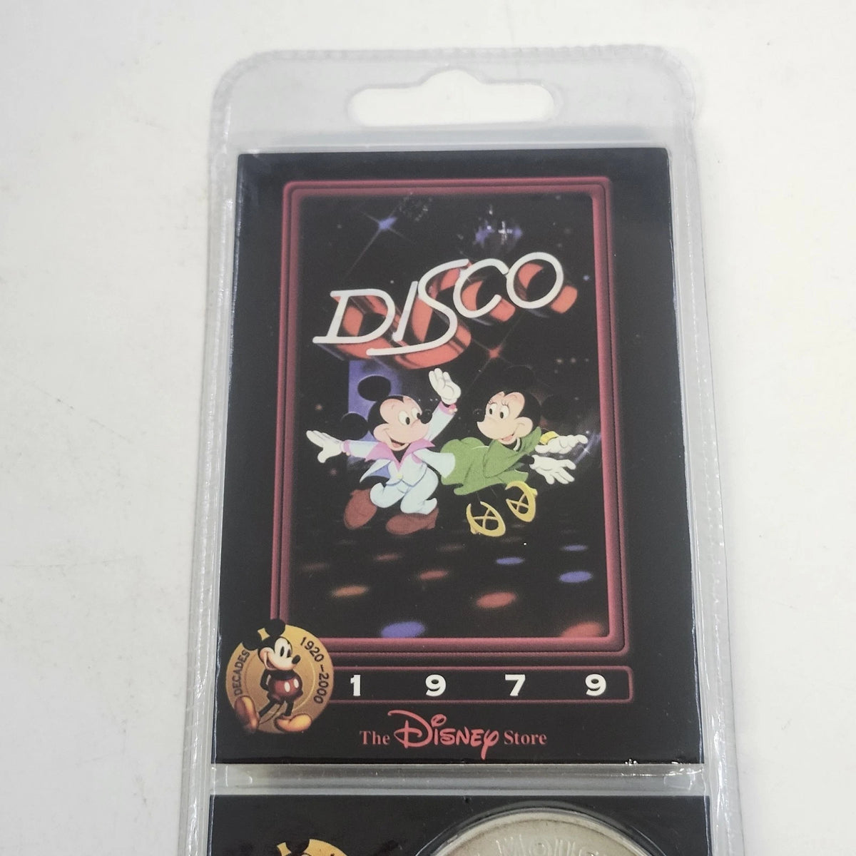 Disney Store Decades Coin #9 Mickey Minnie Mouse Disco 1979 Sealed Vintage China
