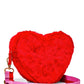 Furry Heart Cross Body Bag Love Bath Body Works Purse Fuzzy NEW Valentine Red