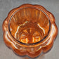 Orange Glass Pumpkin Shape Cookie Jar Candy Dish with Lid Anchor Hocking