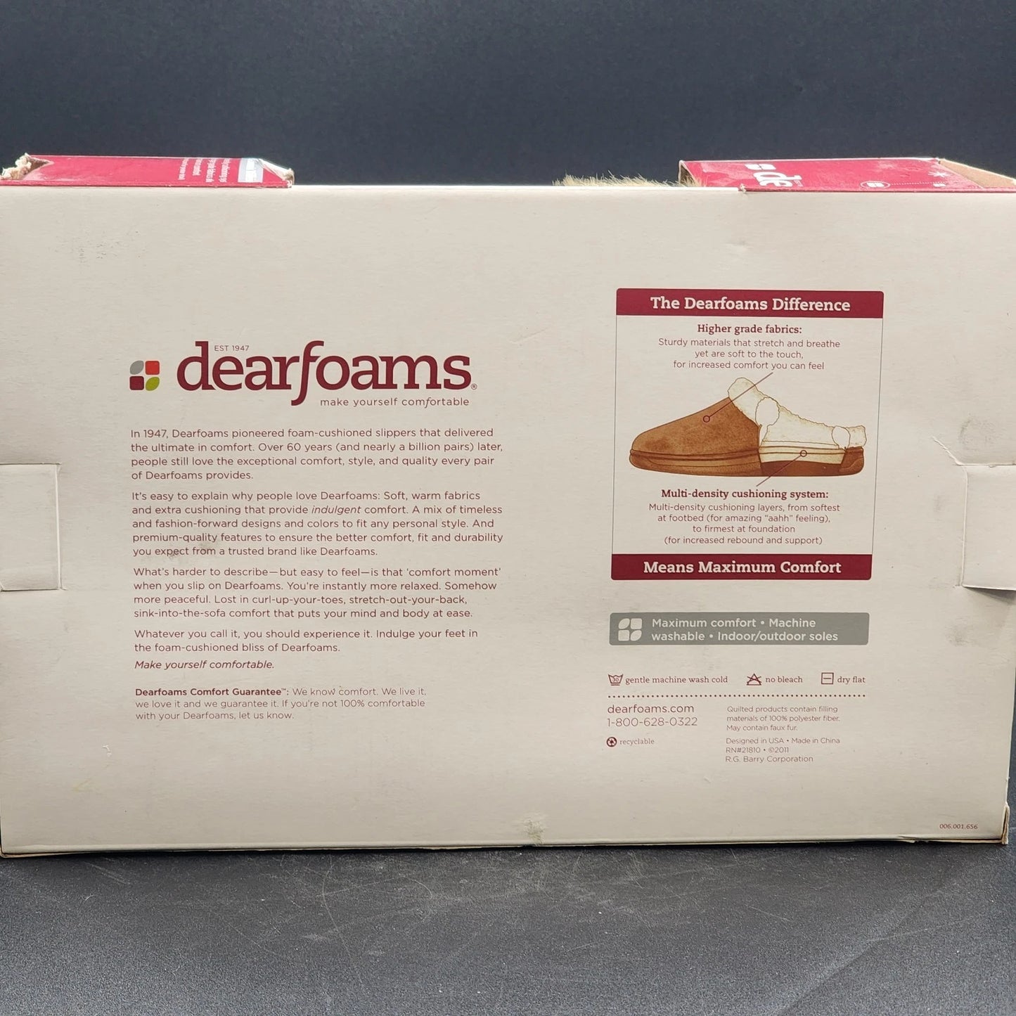 Dearfoams Women's Memory Foam Slippers Tan Heather Size Medium 7-8 Polyester NIB