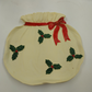 Youngs Inc Mini Tea Set 1995 Christmas Red Ribbons Holly 6" Collectible