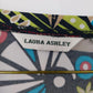Laura Ashley Women's Blouse Multicolor Abstract Floral Print V Neck Top M